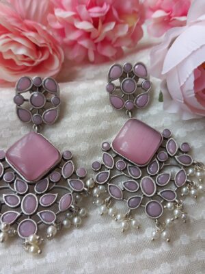 Pink Chandelier Earrings